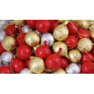Milk Chocolate Christmas Tree Baubles Decorations 100 Full Box Gold Silver Red